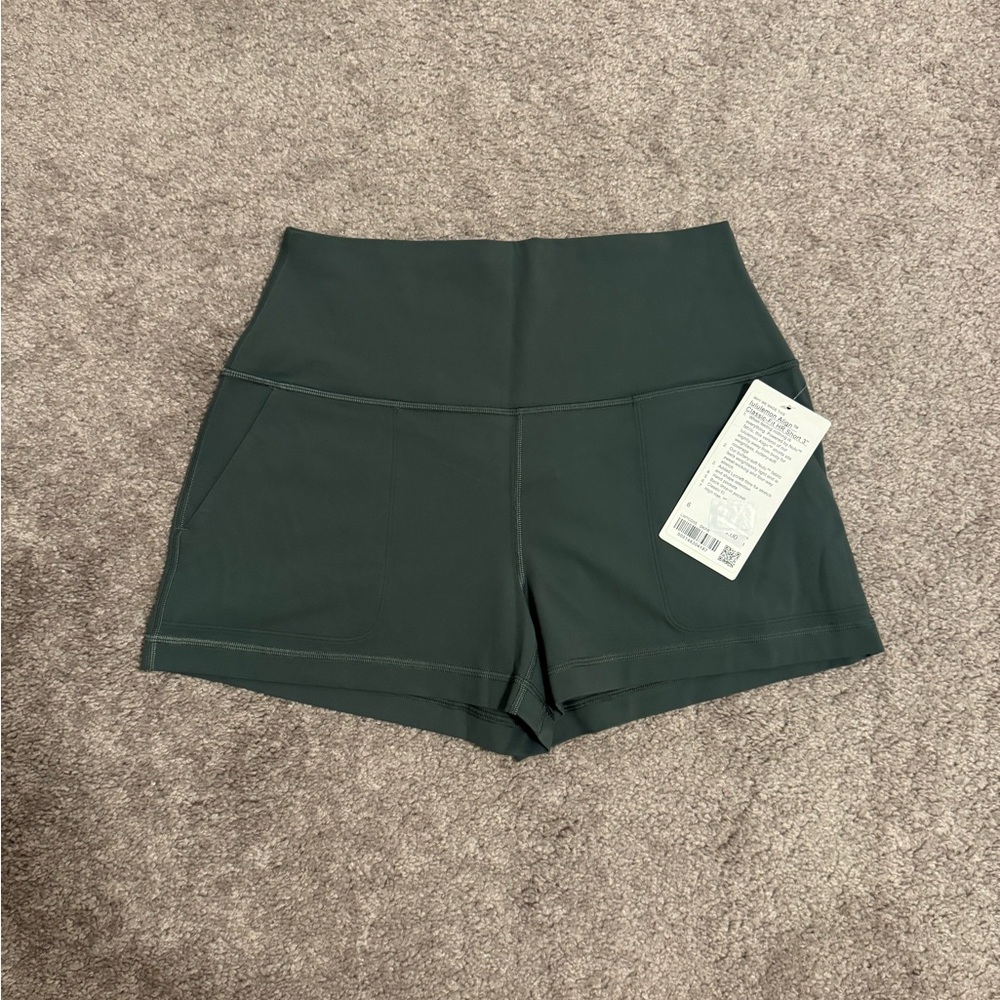 lululemon Align Classic Fit High Rise Short 3”-Dark Forest